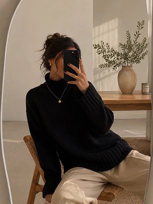 Sweater Oversize Básico Mujer Tendencia