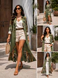 Vestido Camisero Verde Mujer Manga Larga Estilo Safari - Miniatura 4