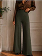 Pantalón Palazzo Lanilla Tiro Alto Mujer | Negro, Beige, Burdeo, Verde y Camel - Miniatura 14