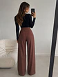 Pantalón Palazzo Lanilla Tiro Alto Mujer | Negro, Beige, Burdeo, Verde y Camel - Miniatura 18