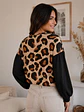 Polera Animal Print Camel Mujer Manga Globo Oversize - Miniatura 10