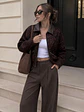 Chaqueta Bomber Gamuza Animal Print Mujer - Miniatura 9