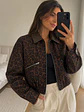 Chaqueta Bomber Gamuza Animal Print Mujer - Miniatura 4