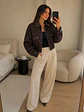 Chaqueta Bomber Gamuza Animal Print Mujer - Miniatura 11