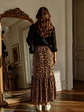 Falda Animal Print Larga Mujer con Aberturas Laterales - Miniatura 5