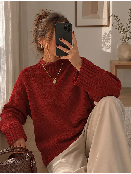 Sweater Oversize Básico Mujer Tendencia 7