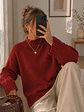 Sweater Oversize Básico Mujer Tendencia - Miniatura 7