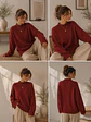 Sweater Oversize Básico Mujer Tendencia - Miniatura 8