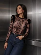 Polera Animal Print Café Mujer Manga Larga Invierno 2026 - Miniatura 3