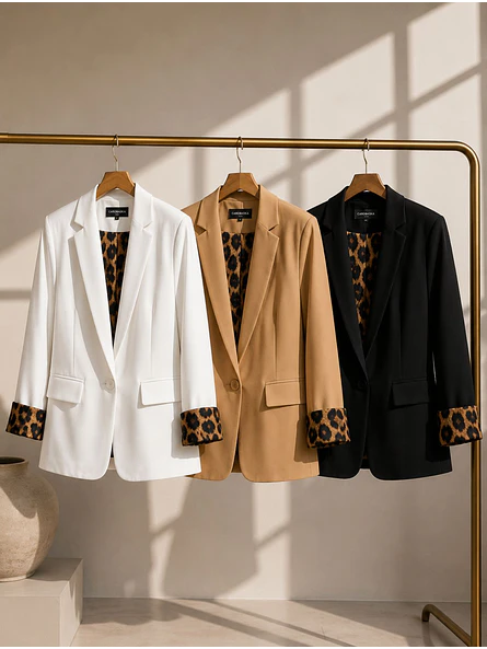 Blazer Sastre Forro Animal Print Mujer 5