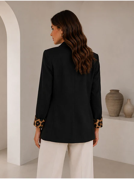 Blazer Sastre Forro Animal Print Mujer 12