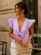 Blusa Lila mujer de Broderie con Vuelos  - Miniatura 5