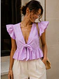 Blusa Lila mujer de Broderie con Vuelos  - Miniatura 8