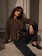 Chaqueta Leopardo Botones Dorados Mujer  - Miniatura 1