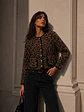 Chaqueta Leopardo Botones Dorados Mujer  - Miniatura 2