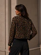 Chaqueta Leopardo Botones Dorados Mujer  - Miniatura 3