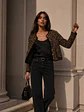 Chaqueta Leopardo Botones Dorados Mujer  - Miniatura 4