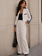 Chaqueta Crop Blanca Mujer con Mezclilla  - Miniatura 4