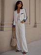 Chaqueta Crop Blanca Mujer con Mezclilla  - Miniatura 9