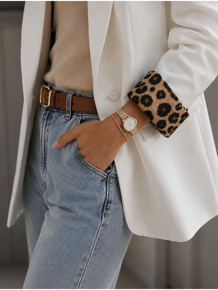 Blazer Mujer con Forro Animal Print Estilo Sastre 9