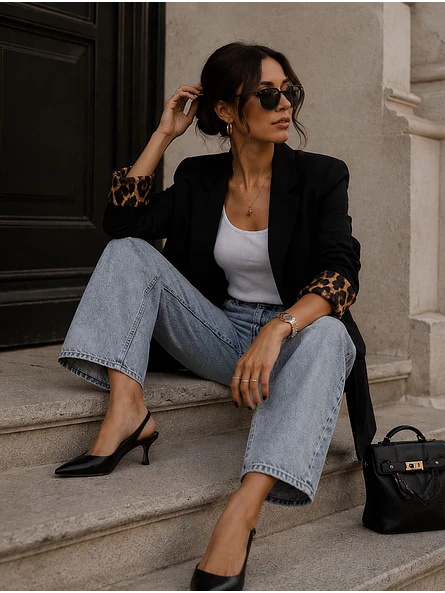 Blazer Mujer con Forro Animal Print Estilo Sastre 11