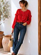 Blusa Roja Mujer con Vuelos Manga Larga - Miniatura 7
