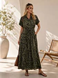 Vestido Camisero Animal Print Verde Mujer - Miniatura 3