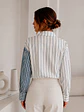 Blusa Rayas Azul Mujer Manga Larga  - Miniatura 5