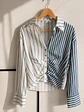 Blusa Rayas Azul Mujer Manga Larga  - Miniatura 6
