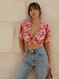 Top Floreado Mujer 3 formas Viscosa Multiforma - Miniatura 1