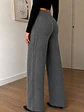 Pantalón Palazzo Gris Forrado Térmico Mujer - Miniatura 4