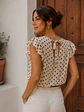 Blusa Lunares Escote V Vuelos Mujer - Miniatura 10