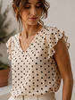 Blusa Lunares Escote V Vuelos Mujer - Miniatura 7