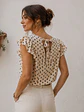 Blusa Lunares Escote V Vuelos Mujer - Miniatura 12