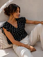 Blusa Lunares Escote V Vuelos Mujer - Miniatura 16