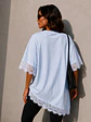  Polera Asimétrica Encaje en Mangas y Bajo Mujer - Miniatura 6