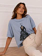 Polera Oversize Estampado Silueta con Perlas Mujer - Miniatura 3