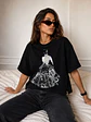 Polera Oversize Estampado Silueta con Perlas Mujer - Miniatura 5
