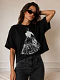 Polera Oversize Estampado Silueta con Perlas Mujer - Miniatura 6
