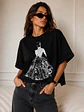Polera Oversize Estampado Silueta con Perlas Mujer - Miniatura 16