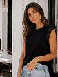 Polera Básica Algodón Manga Encaje Cuello Redondo Mujer - Miniatura 12
