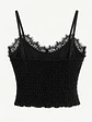 Top Bustier Encaje Negro Espalda Elástica Mujer - Miniatura 3