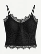Top Bustier Encaje Negro Espalda Elástica Mujer - Miniatura 1