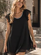 Vestido Negro Corto Fiesta Vuelos Mujer - Miniatura 4