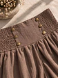 Pantalón Palazzo Tiro Alto Botones Dorados Mujer - Miniatura 10