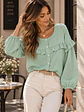 Blusa Verde Menta Mujer con Vuelos - Miniatura 2