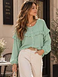 Blusa Verde Menta Mujer con Vuelos - Miniatura 3