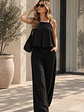 Conjunto Negro Tableado Palazzo Mujer - Miniatura 6