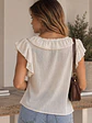 Blusa Bambula Crema Mujer con Vuelos Estilo Boho - Miniatura 2