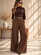 Pantalón Palazzo Sastrero Mujer con Cinturón Talla L - Miniatura 8